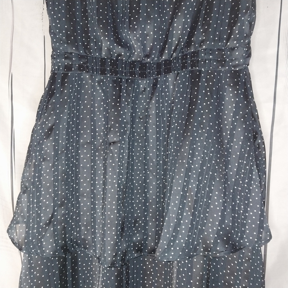 Banana Republic Pleated Tiered Sleeveless Polka Dot Dress NWT - Picture 15 of 16